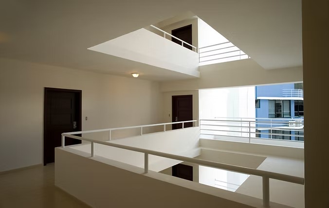 Finished modern basement