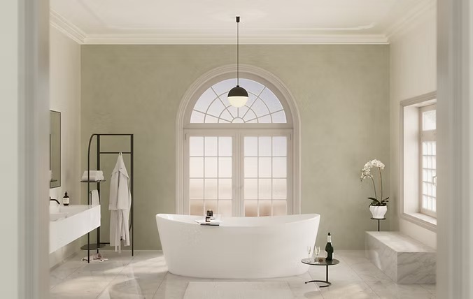 Modern renovated bathroom